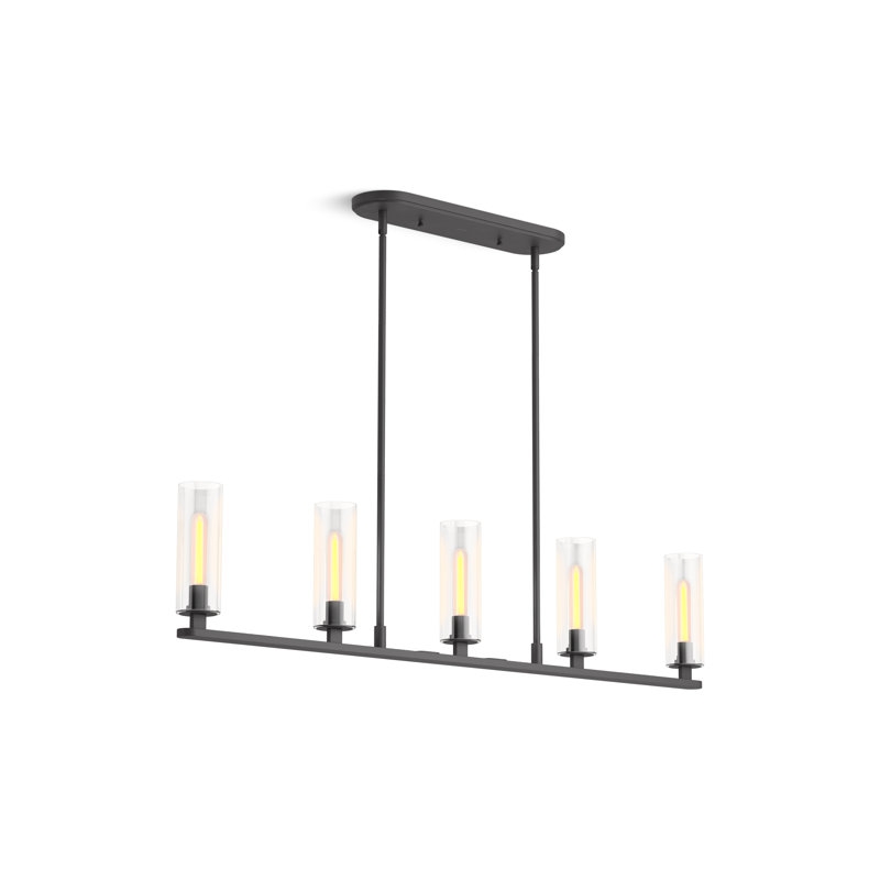 Crue 45 In. Linear Chandelier, Matte Black