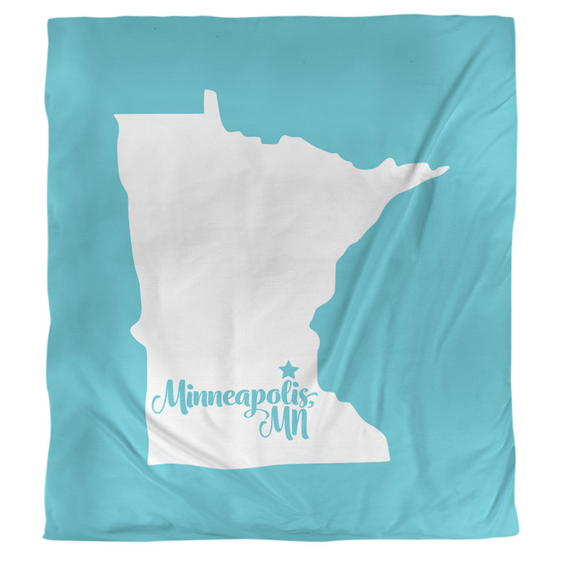 Housse de couette minneapolis mn-polyester brossé, grand (88 x 88), noir, Microfibre, Housse de couette simple TG