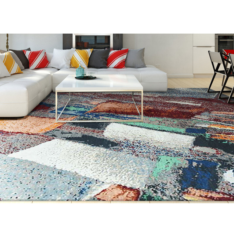 Abstract Area Rug, Rectangle 10' x 14'