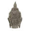 Ensemble de 2 petites sculptures de têtes de bouddha méditantes de 4,5 x 4,3 x 8 po