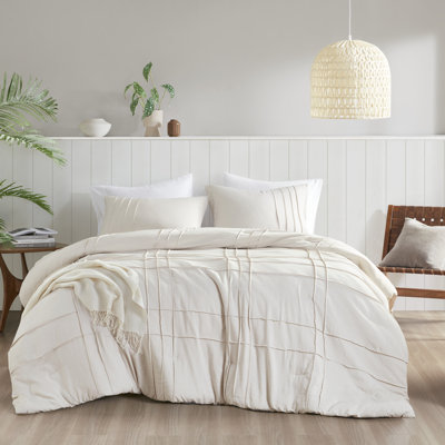 Harris Pinch Pleated Soft Washed Boho Comforter Set