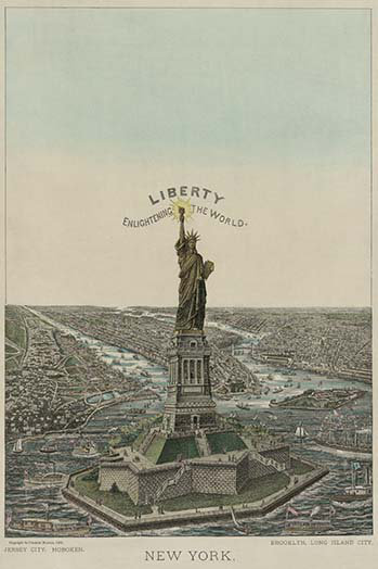 Statue de la liberté-impression d’art graphique, H 30 po x l 20 po