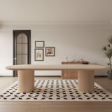 Jahlisa Oval Extendable 90'' to 123" Solid Wood Oak Dining Table