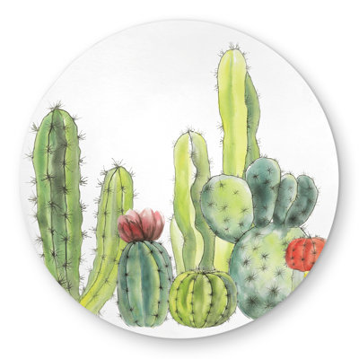 Small Cactus Rug - Floral Botanical Outdoor Area Decor