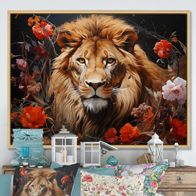 «Lion Wilderness Symphony II», reproduction sur toile