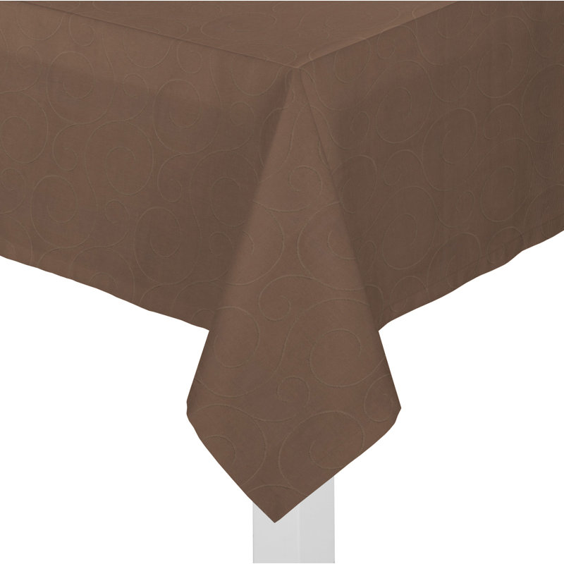 Marreco Rectangle Floral Tablecloth, 130cm W x 160cm L, Brown