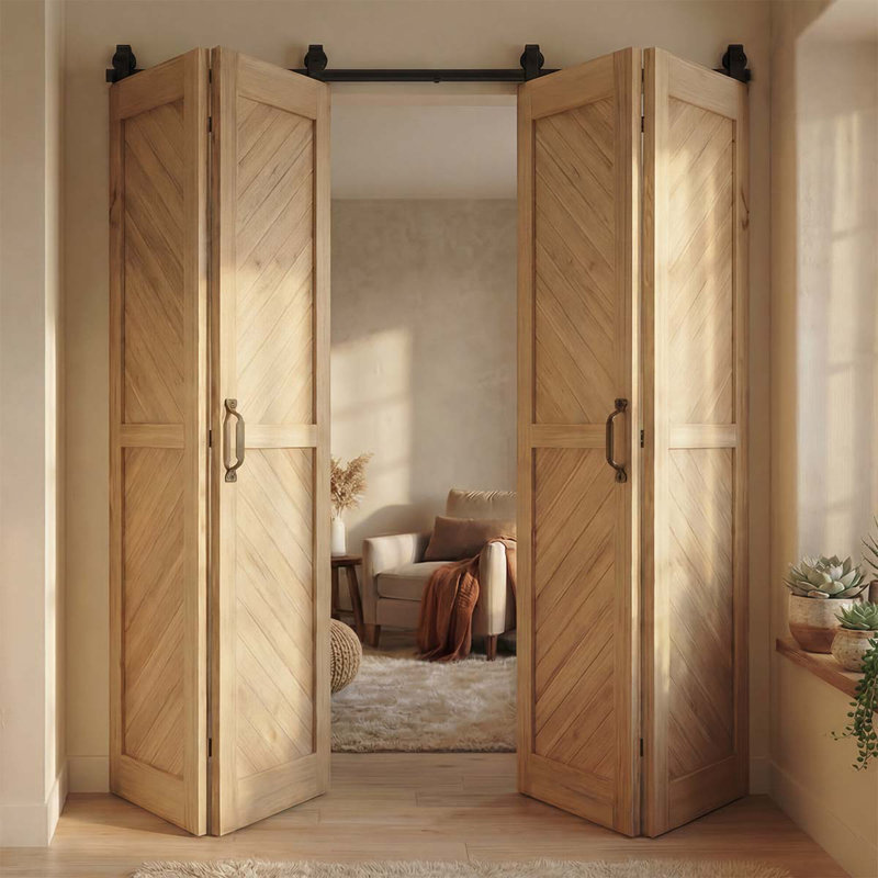 Solid Oak Barn Door, Unfinished