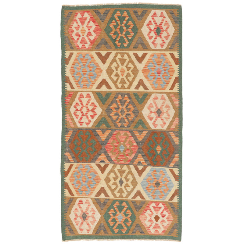 Geometric Hand Woven 103cm X 200cm Area Rug