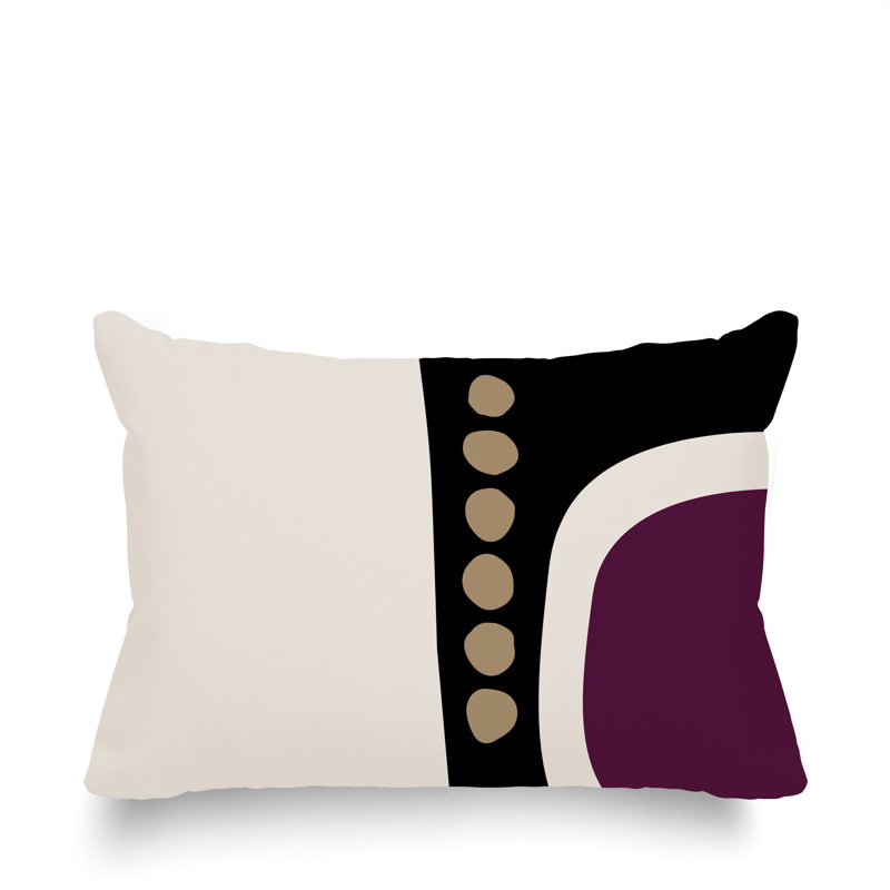 Coussin lombaire réversible intérieur / extérieur Sofi Minimalist, H 14 po x l 20 po, Mauve