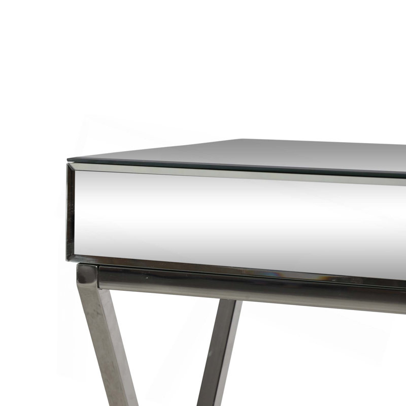 Silver Steel Console Table