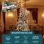 Arbre de Noël artificiel d'intérieur non éclairé enneigé avec support en métal et branches articulées - 7 pi