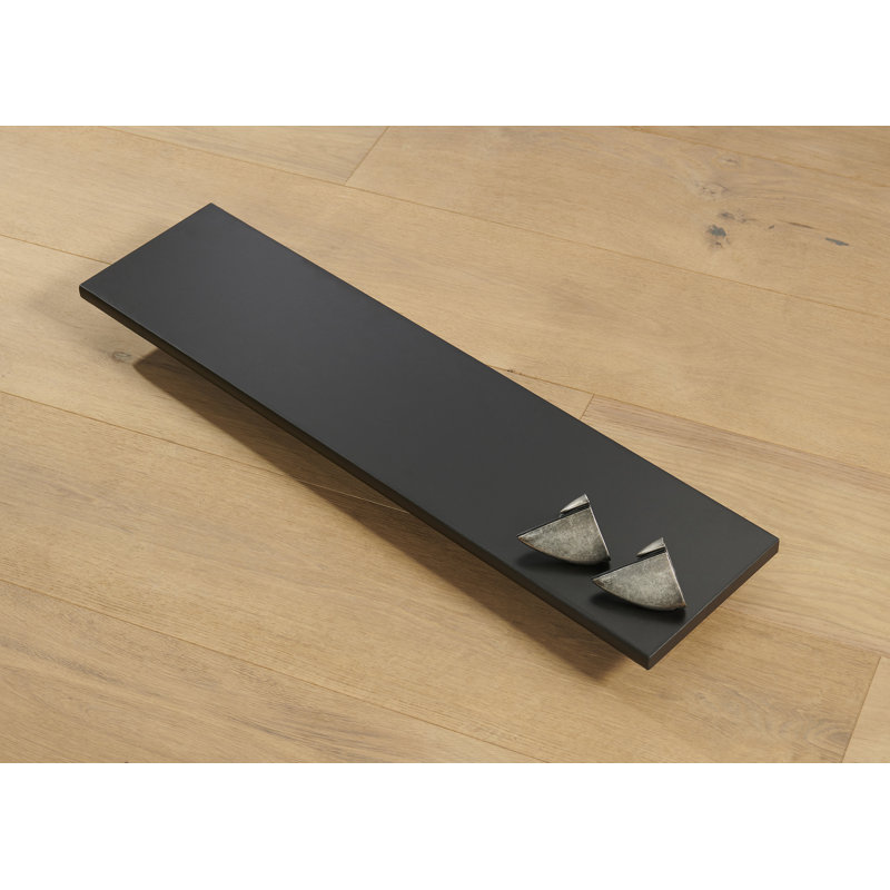 Ensemble de tablettes Gallery 8X32 noires avec supports Pelican, H 3,38 po x l 32 po x P 8 po, Black/Taupe