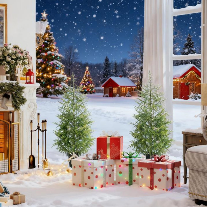 Ensemble de sapin de Noël artificiel 2,4 pi avec 133 pointes moulées et base en pot Norfolk