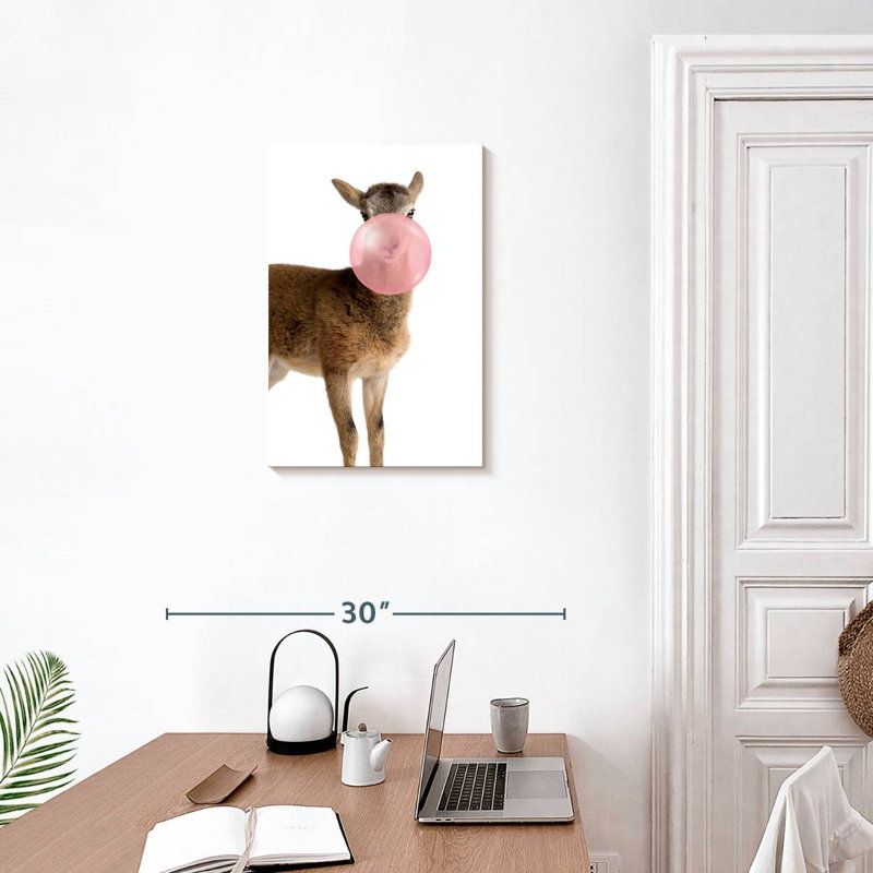 Deer Bubble Gum, 24" H x 16" W