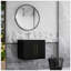 Ensemble de meuble-lavabo mural à charnières fermées 24 po avec lavabo en céramique
