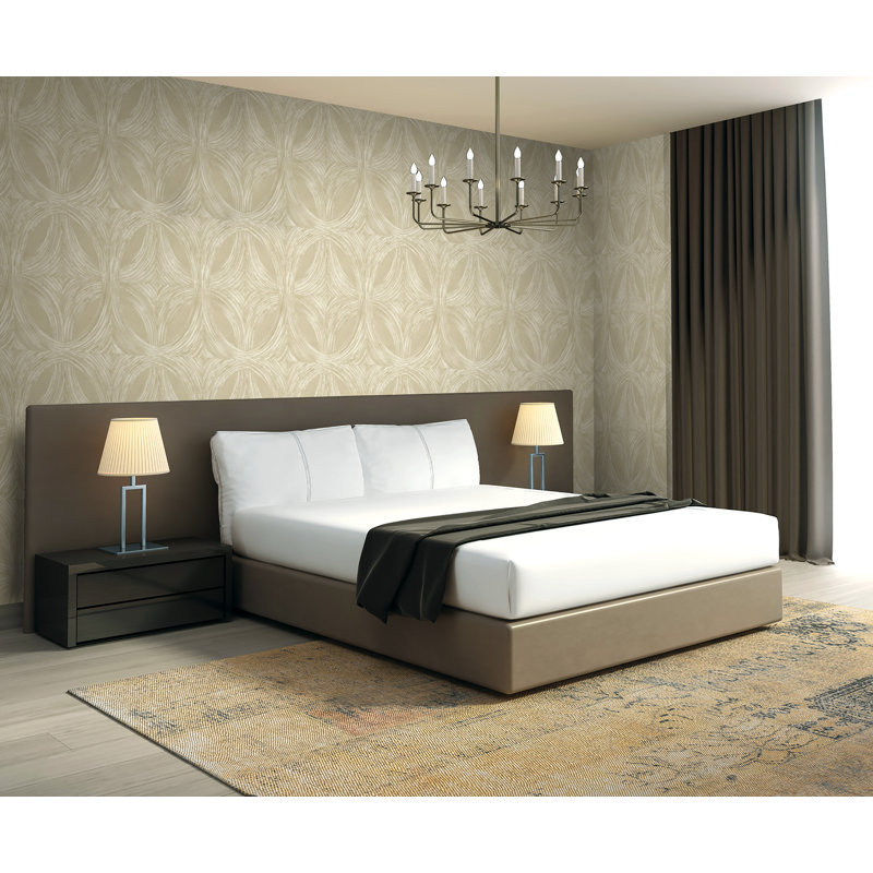 Becerril Abstract Double Roll, Beige/White