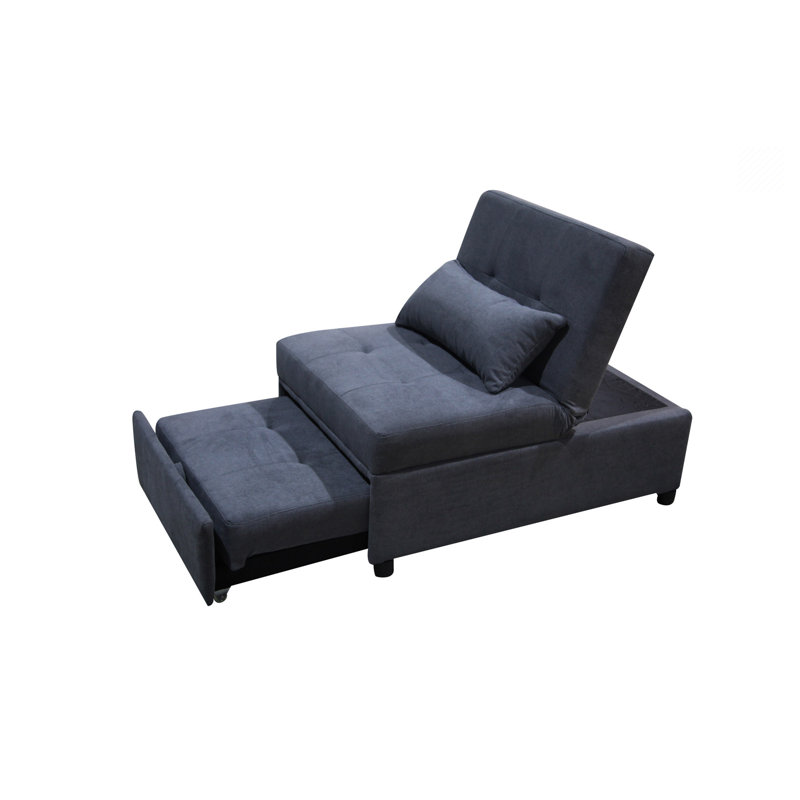 Fauteuil convertible pliant, Tissu gris foncé