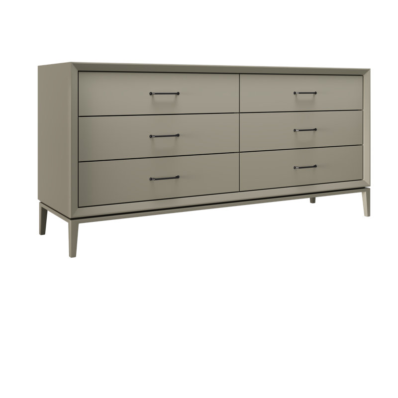 Alexandra Double Drawer Bath Vanity, French Olive, 72", Matte Black