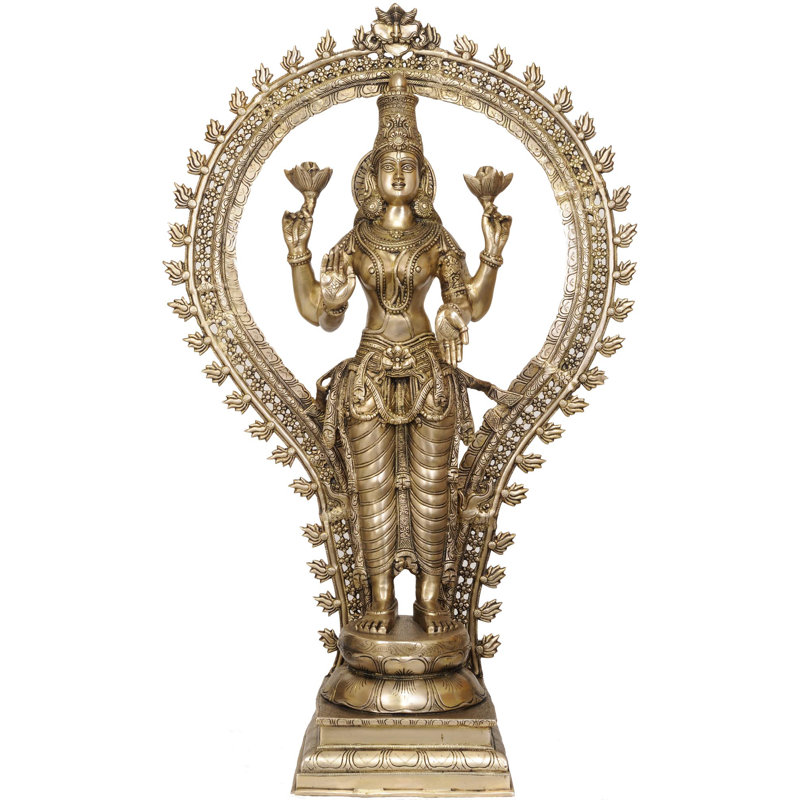 Grande déesse Lakshmi avec aureole floral