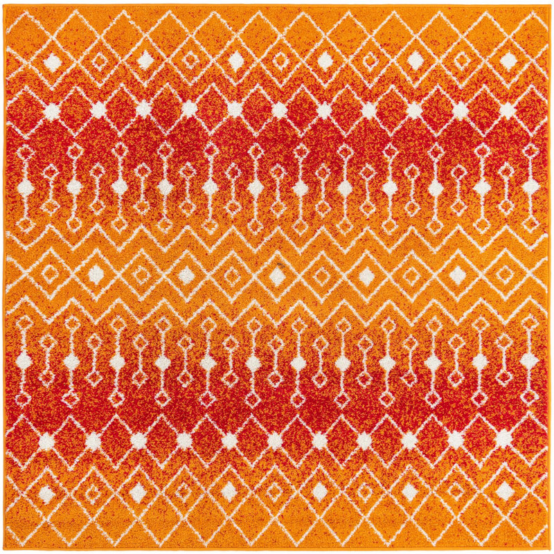 Abstract Indoor Rug, Square 6'