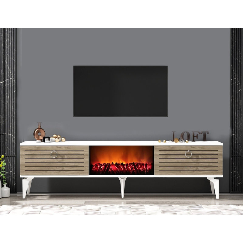 Keikei Unfinished TV Stand, Natural