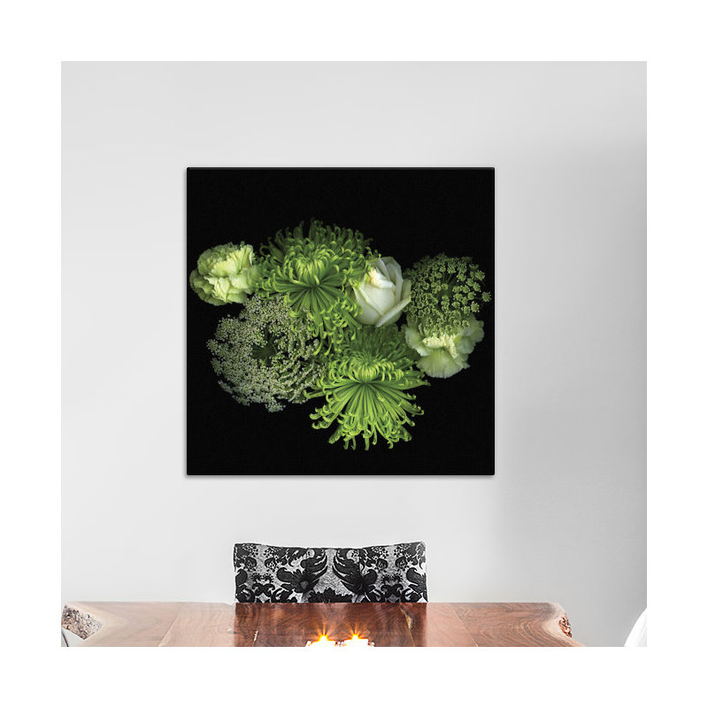La grande finale verte et blanche, reproduction de photo sur toile tendue, H 18 po x l 18 po x P 1,5 po, Pas de tapis