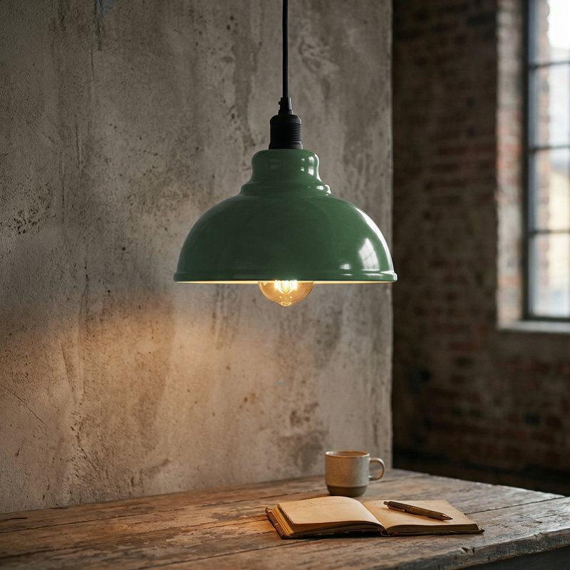 1 - Light Dome Pendant, Green