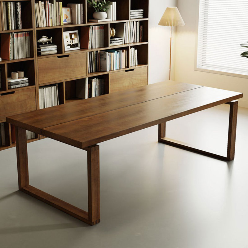 Bureau moderne en bois massif, H 29,53 po x l 86,61 po x P 31,5 po
