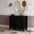 Black Accent Cabinet with Doors