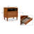 Ingraham 23.6" W Mid-Century Modern Solid Wood Cane 2-Drawer Nightstand & Open Shelf-296259605