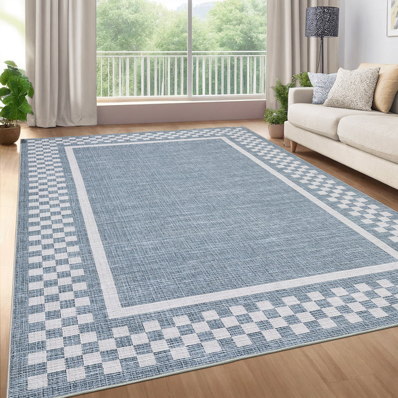 Tapis moderne lavable à la machine pour le salon, Rectangle 5 pi x 7 pi
