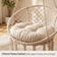 Chaise hamac avec balançoire en macramé, chaise hamac suspendue en corde de coton, chaise hamac avec coussins de siège moelleux, pour chambre à coucher, patio, cour arrière