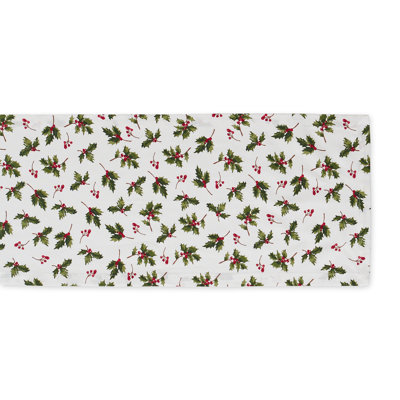 HOLLY HERITAGE TABLE RUNNER 14X72