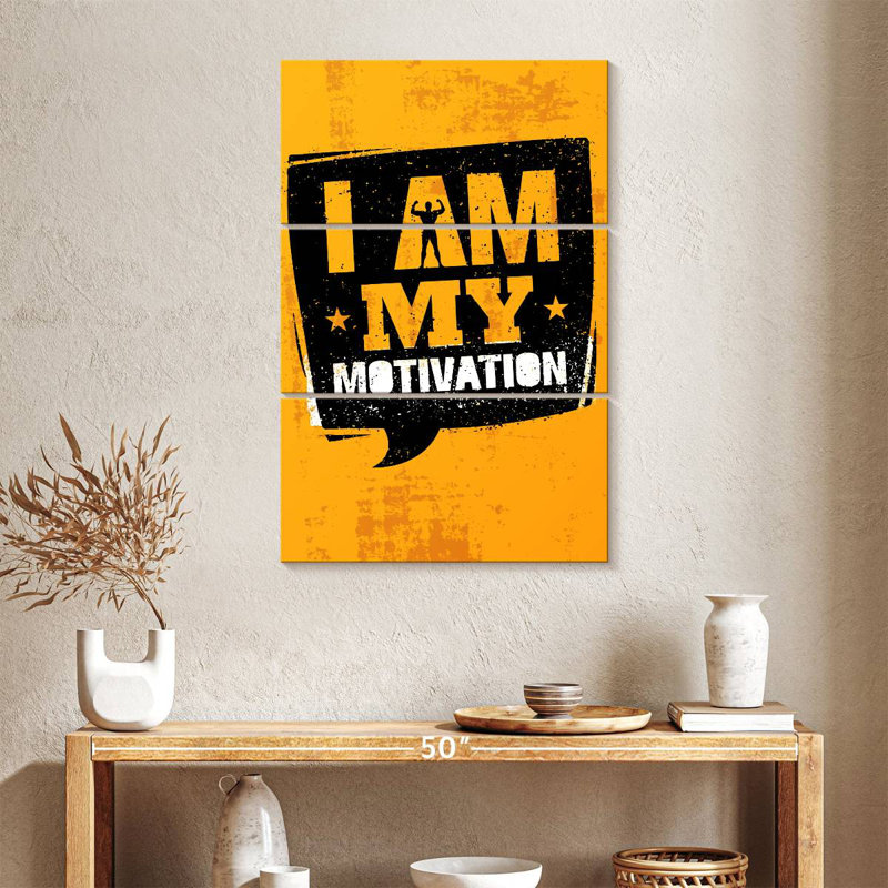 Tergel «I Am My Motivation», typographie, H 65 po x l 42 po