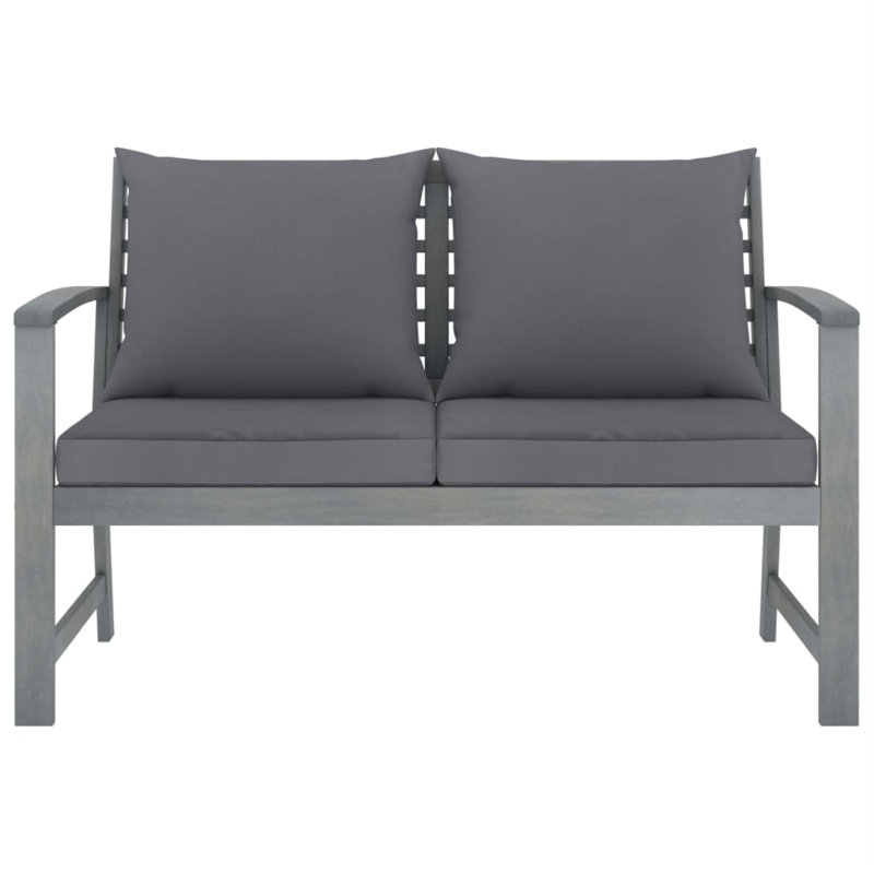 Banc de jardin en bois Fieldway, gris, Gris