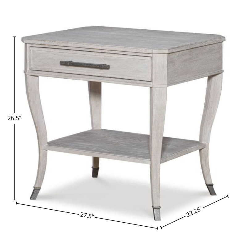 Camden Solid Wood End Table, White