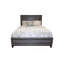 Grand lit contemporain en bois gris