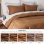 Housse de couette pour lit très grand brun - ensemble de literie double brossé doux pour enfants et adultes (ensemble de 3)-109724470-109724490