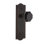 Black Crystal Waldorf Interior Mortise Door Knob with Meadows Long Plate