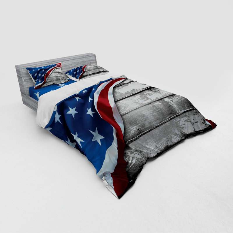 Farmhouse / Country Polyester Duvet Cover, Queen Duvet Cover + 3 Additional Pieces