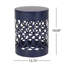 Grande table d'appoint moderne en métal pour l'extérieur. Bleu marine, fabrication en fer. Thermolaqué, sans assemblage. Grande table moderne de 13,99 po x 13,99 po x 18,51 po, 4,68 lb. Structure thermolaquée de 13,99 po x 18 po-1527726534