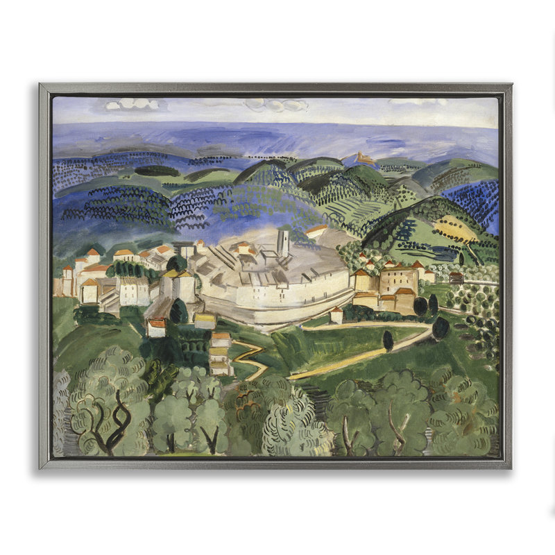"Classic" par Raoul Duffy, Cadre flottant gris lustré, H 17 po x l 21 po