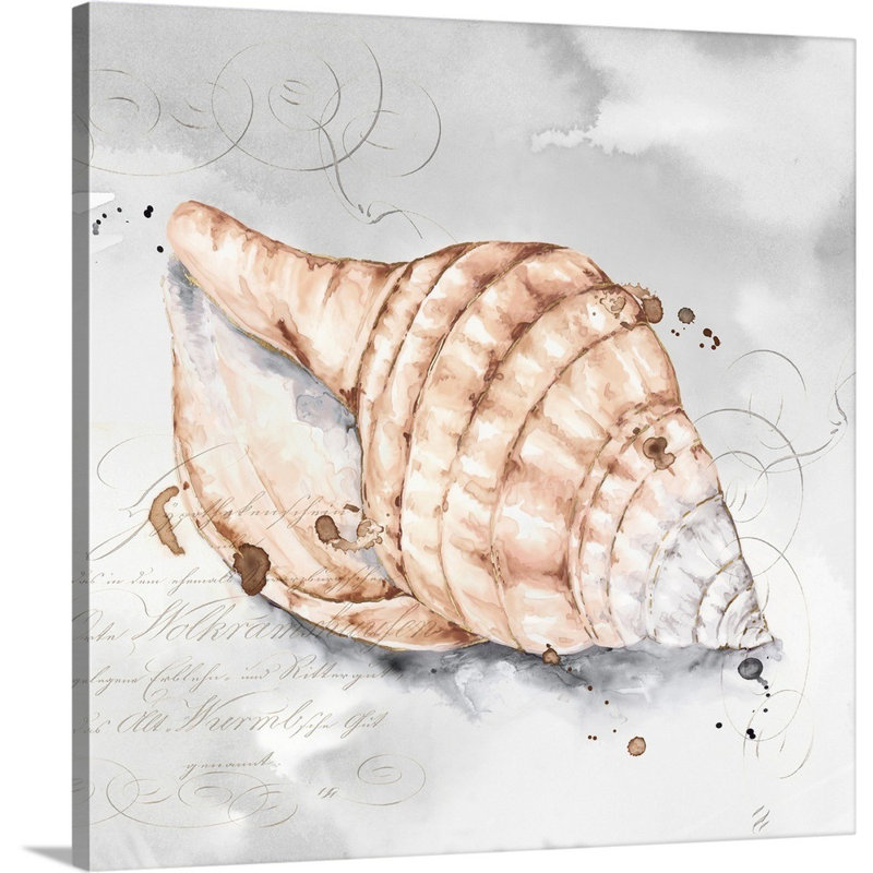 Reproduction d’art sur toile, "blush Shell I" par Eva watts, H 12 po x l 12 po x P 1,25 po, Toile tendue