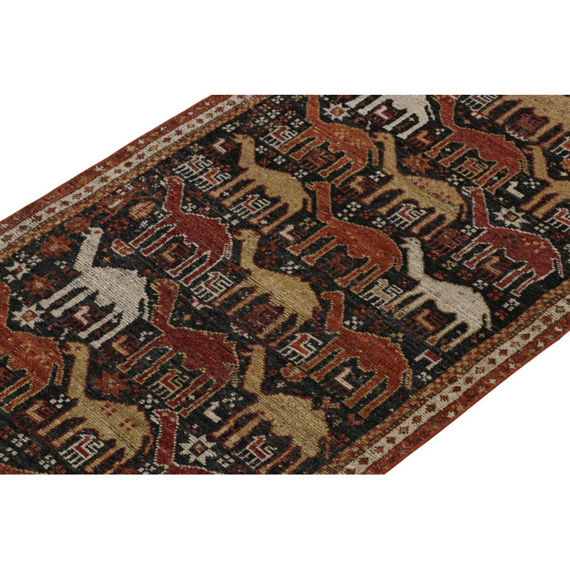 Burano Handmade Kilim Wool Animal Print Area Rug, Rectangle 9' x 12'