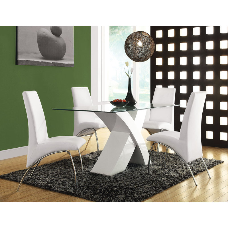 Angelica Glass Top Dining Set