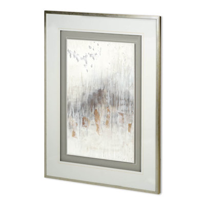 «Custom Neutral Wave II» par Jennifer Goldberger, reproduction d'art encadrée à la main