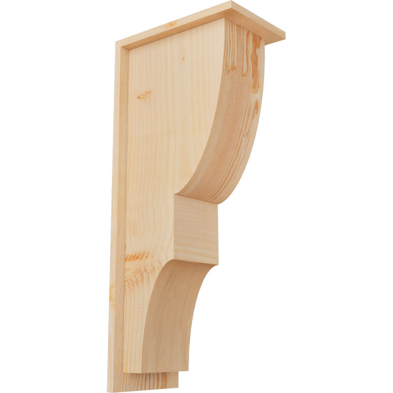 Corbeau Ridgewood avec contre-plaque, H 28 po x l 7,5 po x P 12 po, Sapin de Douglas, Lisse