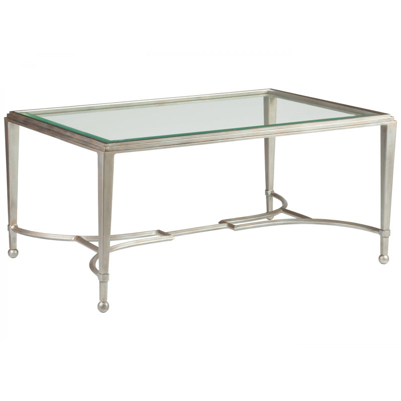 Table basse en métal Sangrevese, Argento, H 20 po x L 42 po x l 28 po