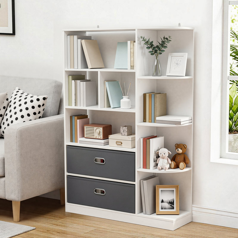 115cm H x 80cm W Cube Bookcase, White