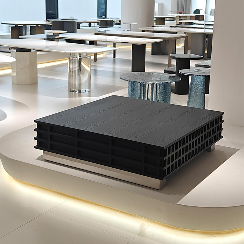 Table basse simple carrée noire